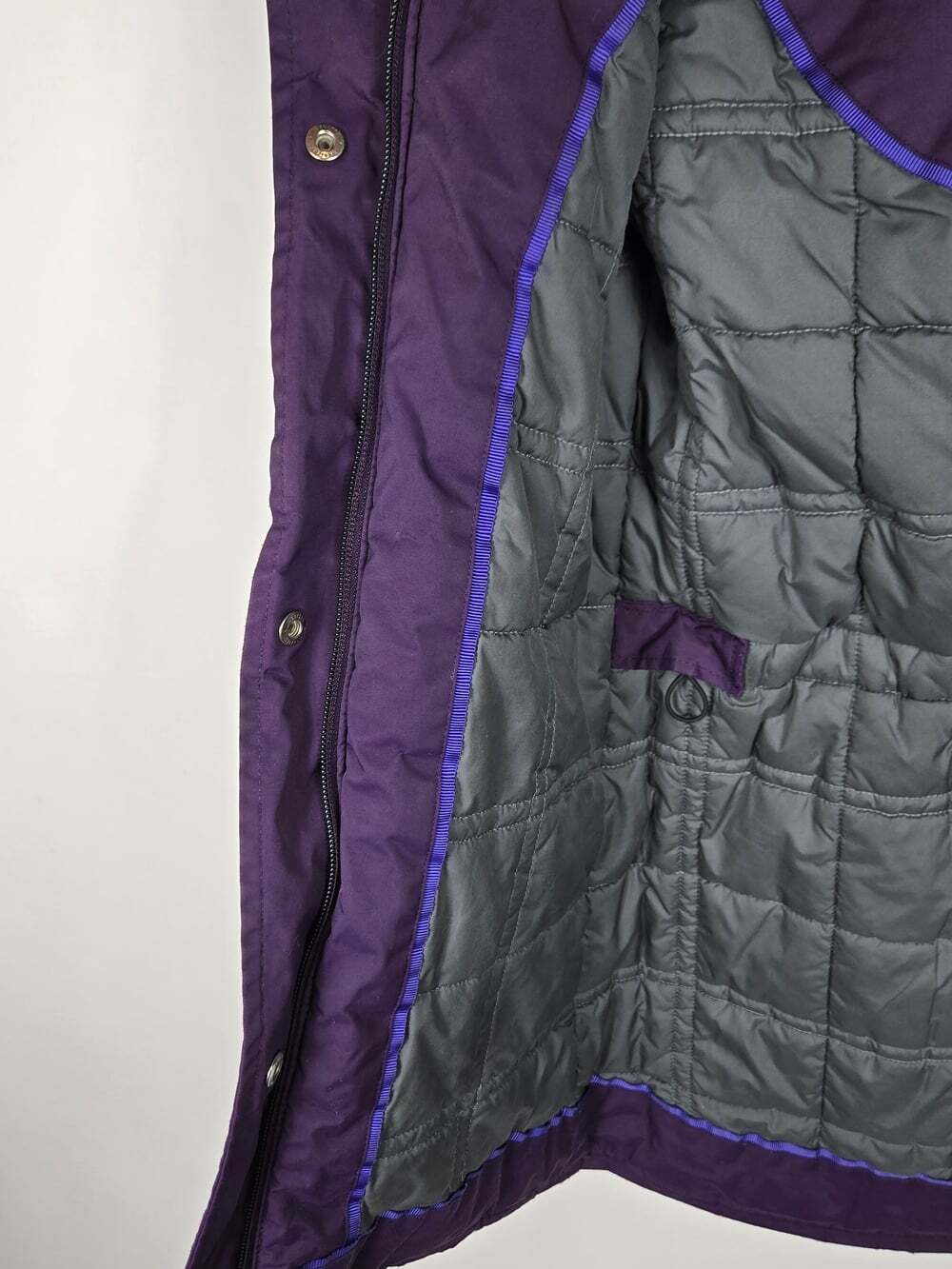 Iviva By Lululemon Girl 6 Purple Hooded winter Jacket Reflective Long Coat Parka - Picture 8 of 12